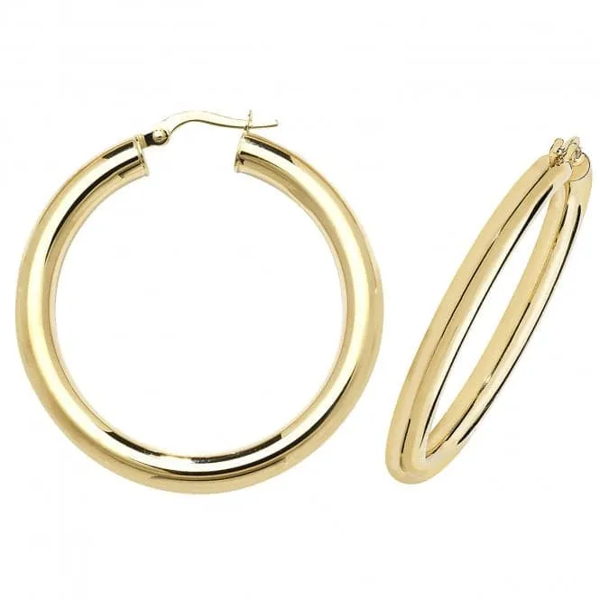 9ct Yellow Gold Hoop Earrings ER1004