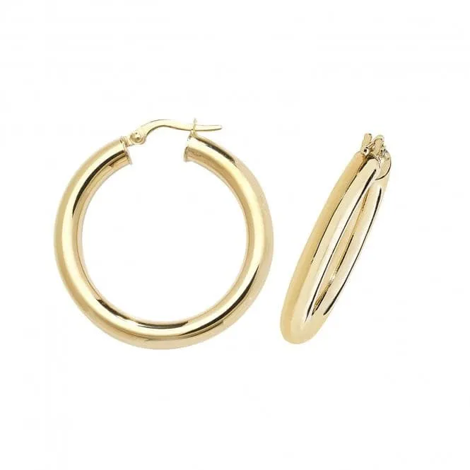 9ct Yellow Gold Hoop Earrings ER1004