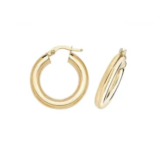 9ct Yellow Gold Hoop Earrings ER1004