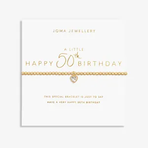 A Little Happy 50th Birthday Gold Plated Bracelet 7584