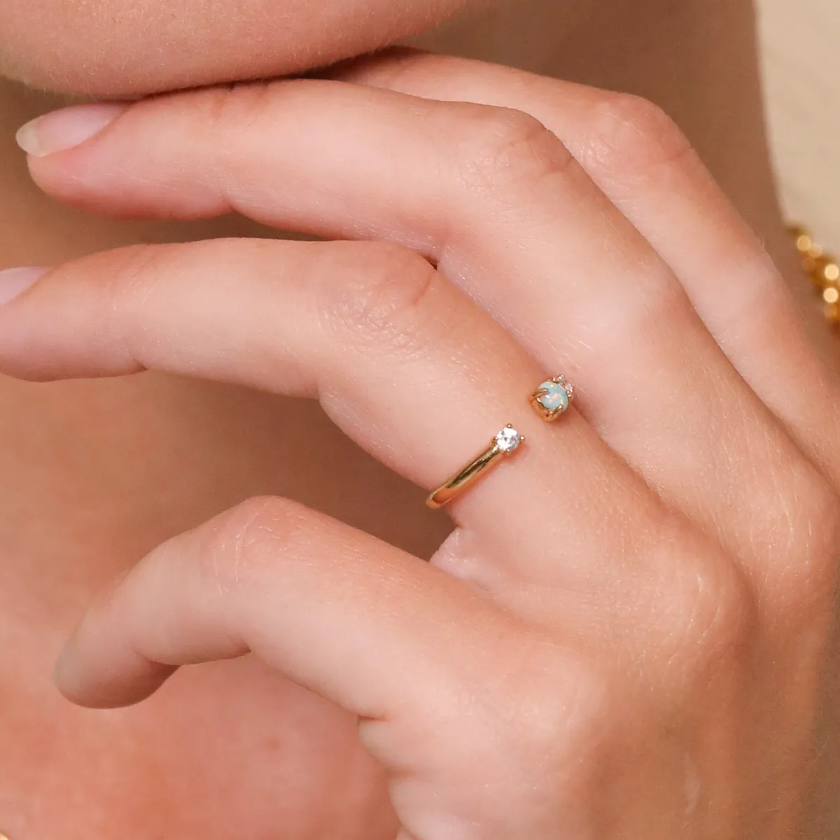 Aura Opal Ring in Gold