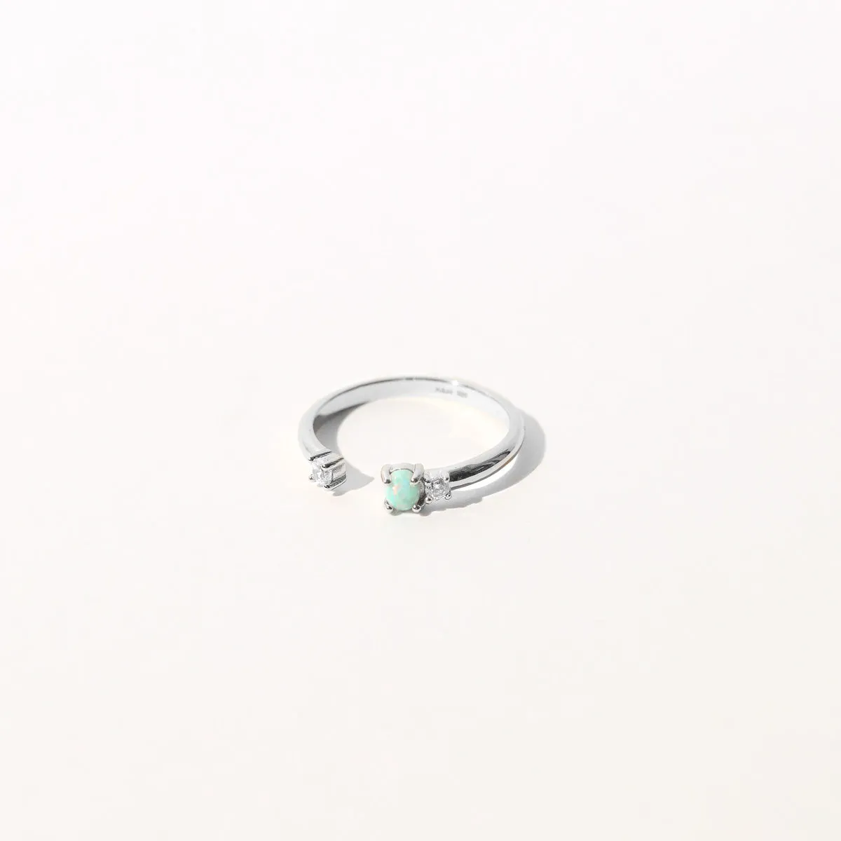 Aura Opal Ring in Silver