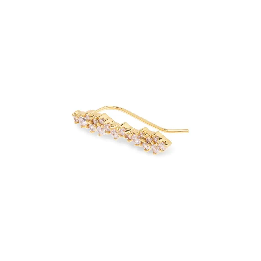 Aurora Pave Gold Crawler Earring