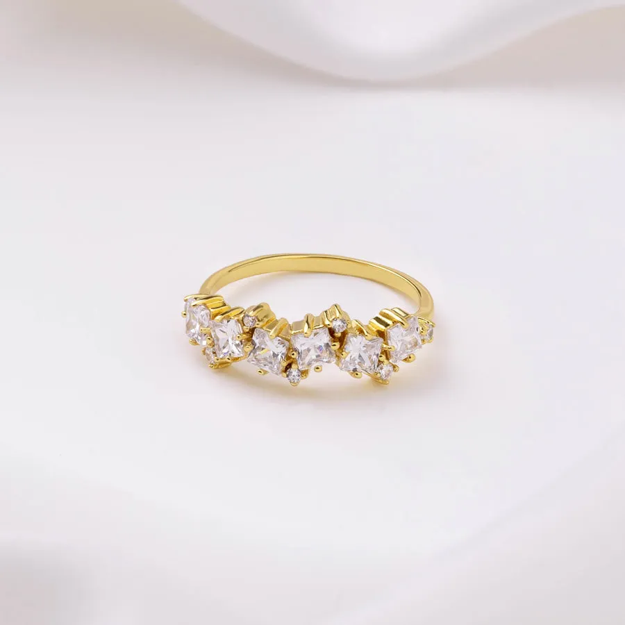 Aurora Pave Gold Ring