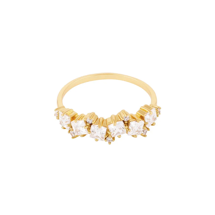 Aurora Pave Gold Ring