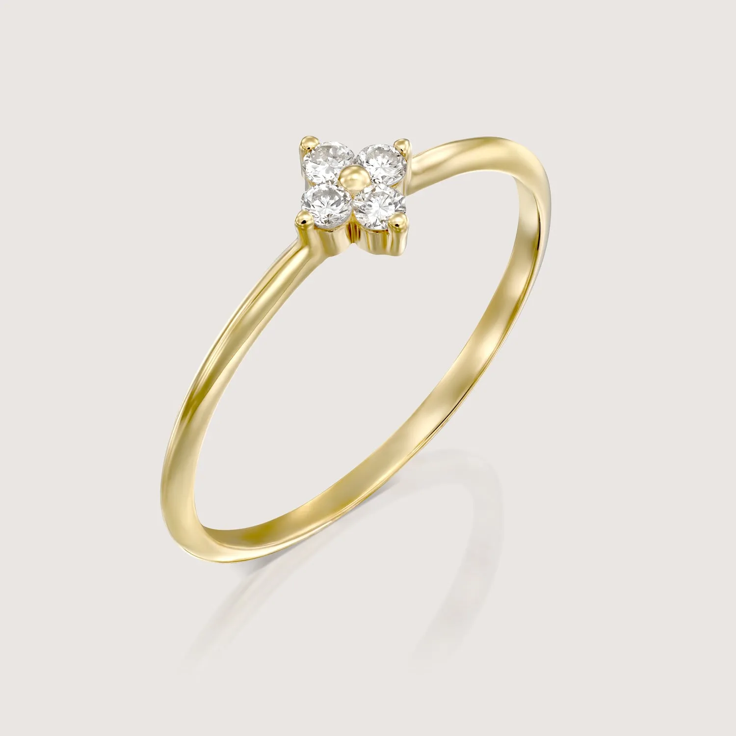 Beth Gold Ring With White Diamonds