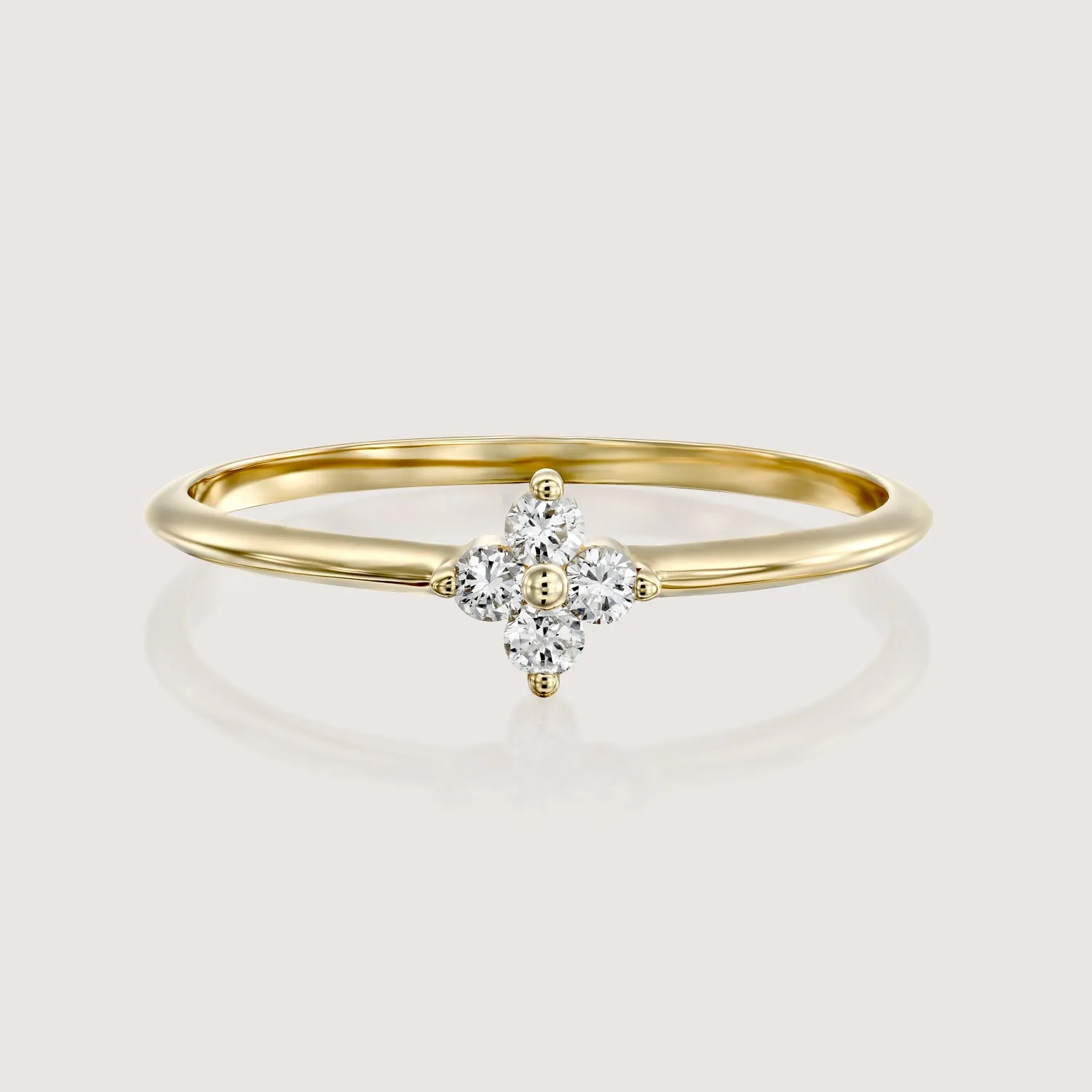 Beth Gold Ring With White Diamonds