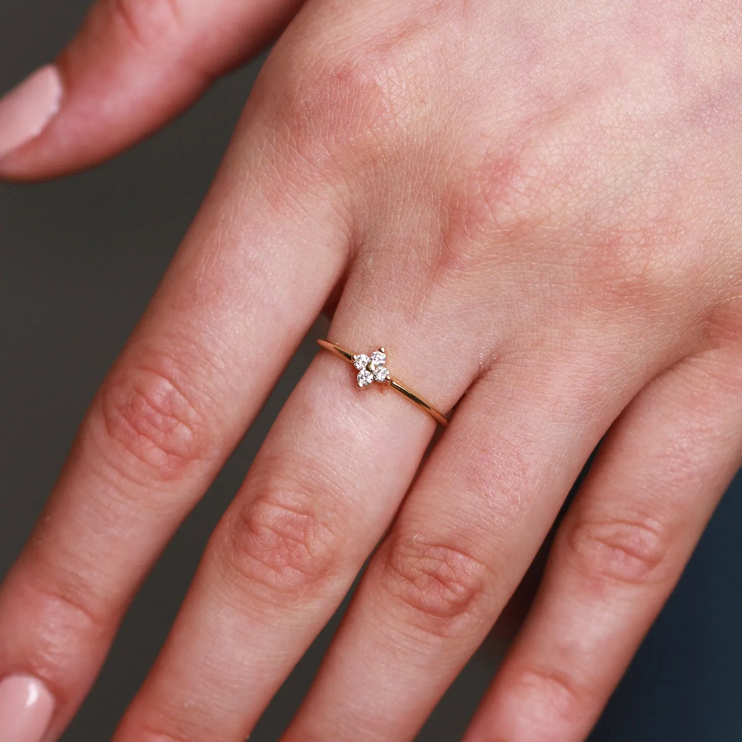 Beth Gold Ring With White Diamonds