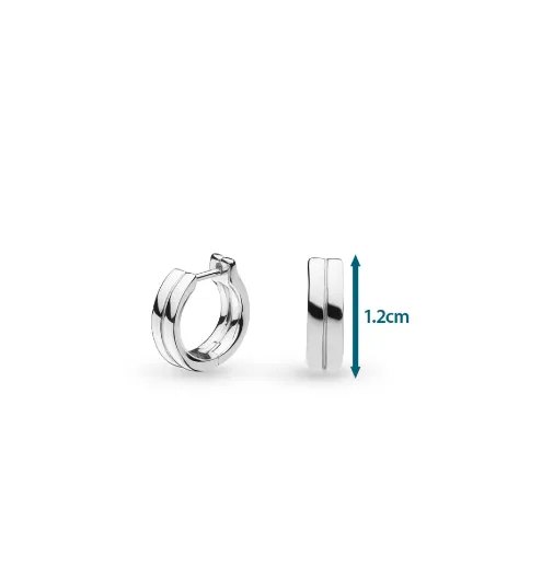 Bevel Unity Huggie Hoop Earrings