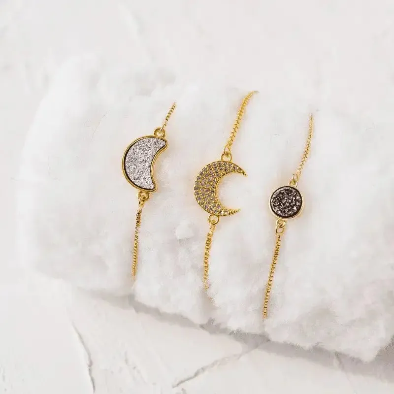 Celestial Bracelet: Druzy Moon