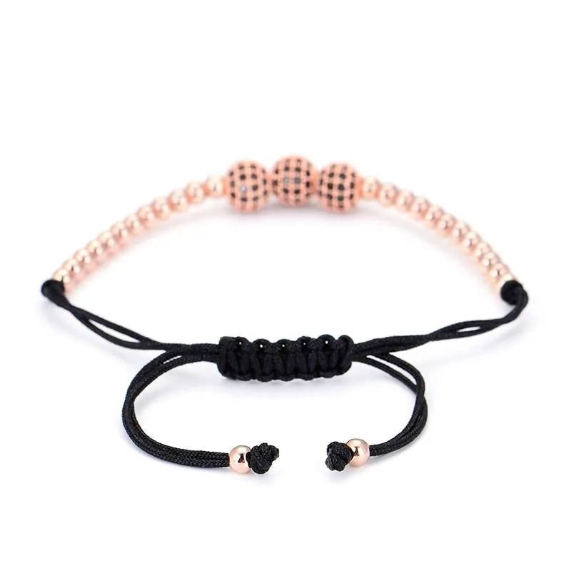 Classy Men Bracelet Triple Rose Gold