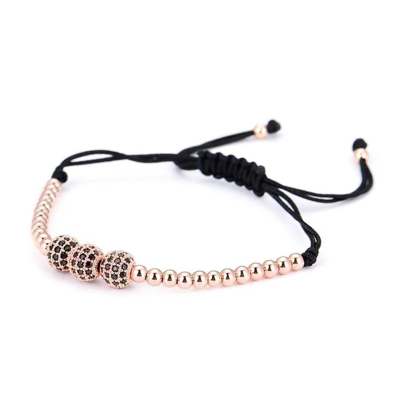 Classy Men Bracelet Triple Rose Gold