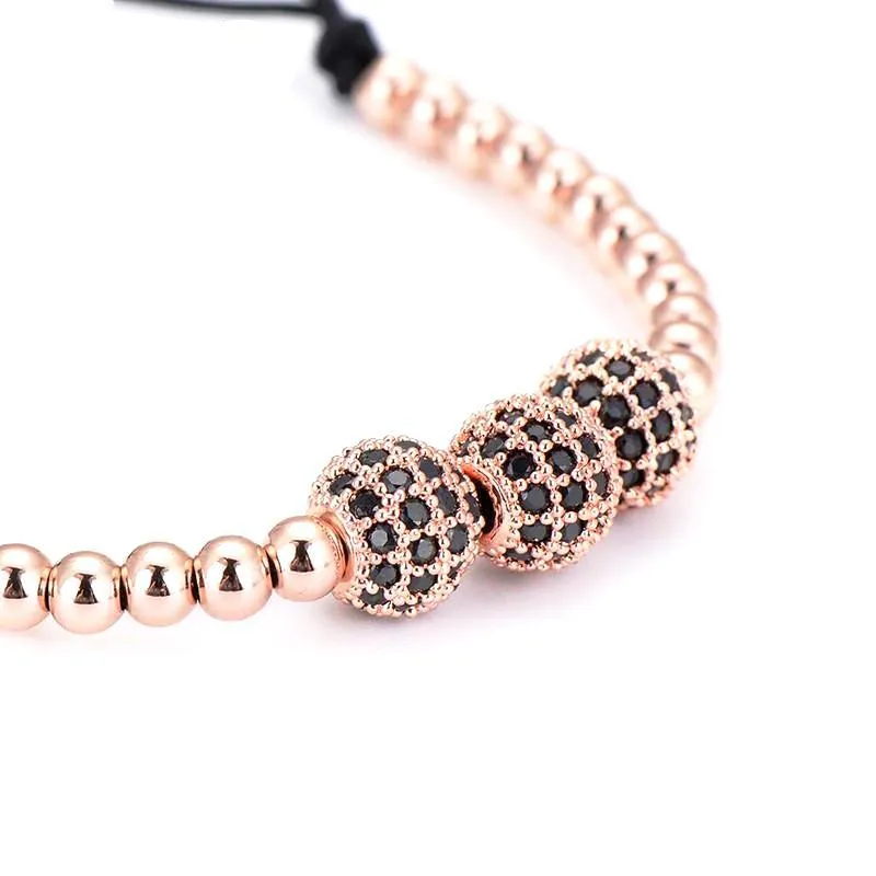 Classy Men Bracelet Triple Rose Gold