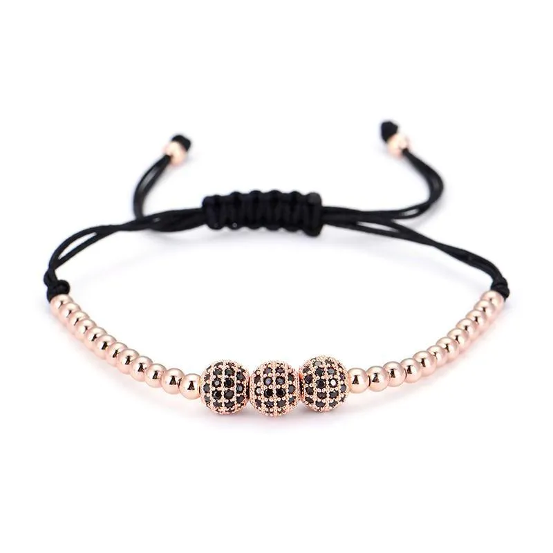 Classy Men Bracelet Triple Rose Gold