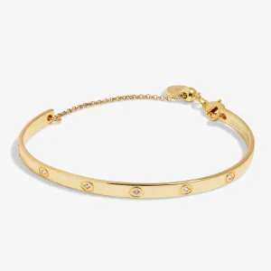 Cubic Zirconia Bangle Bar Gold Plated Bracelet 7885