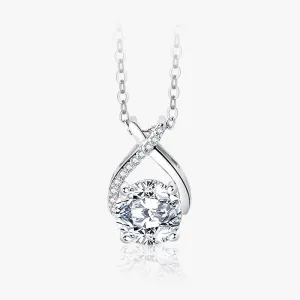 Damila S925 sterling silver necklace moissanite four-prong inlaid with zircon fashion cross light luxury design clavicle chain