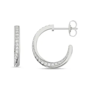 Diamond-Lace Arc Hoops