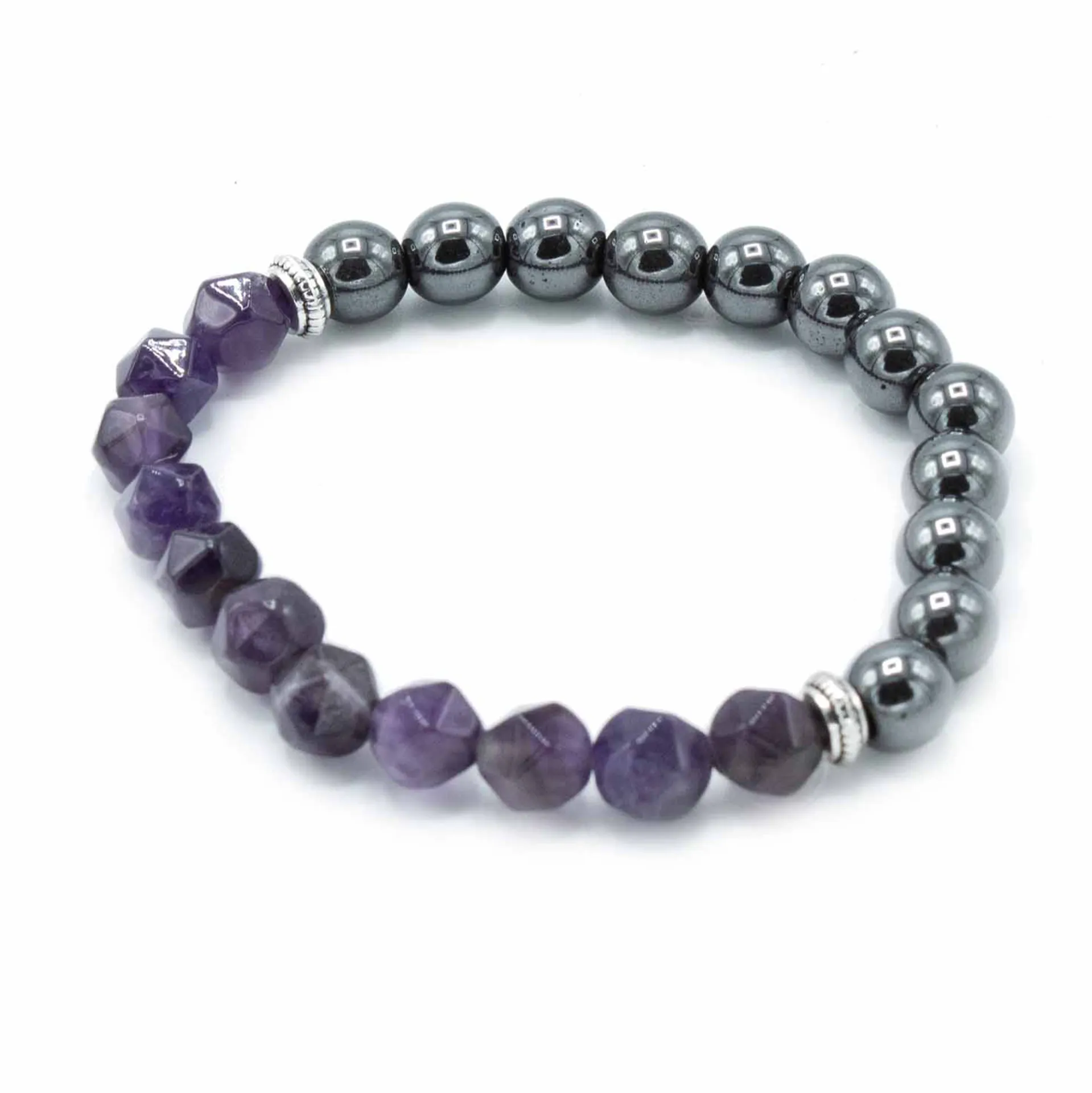 Faceted Gemstone Bracelet - Magnetic Amethyst | Sparkling Stones, Perfect Gift