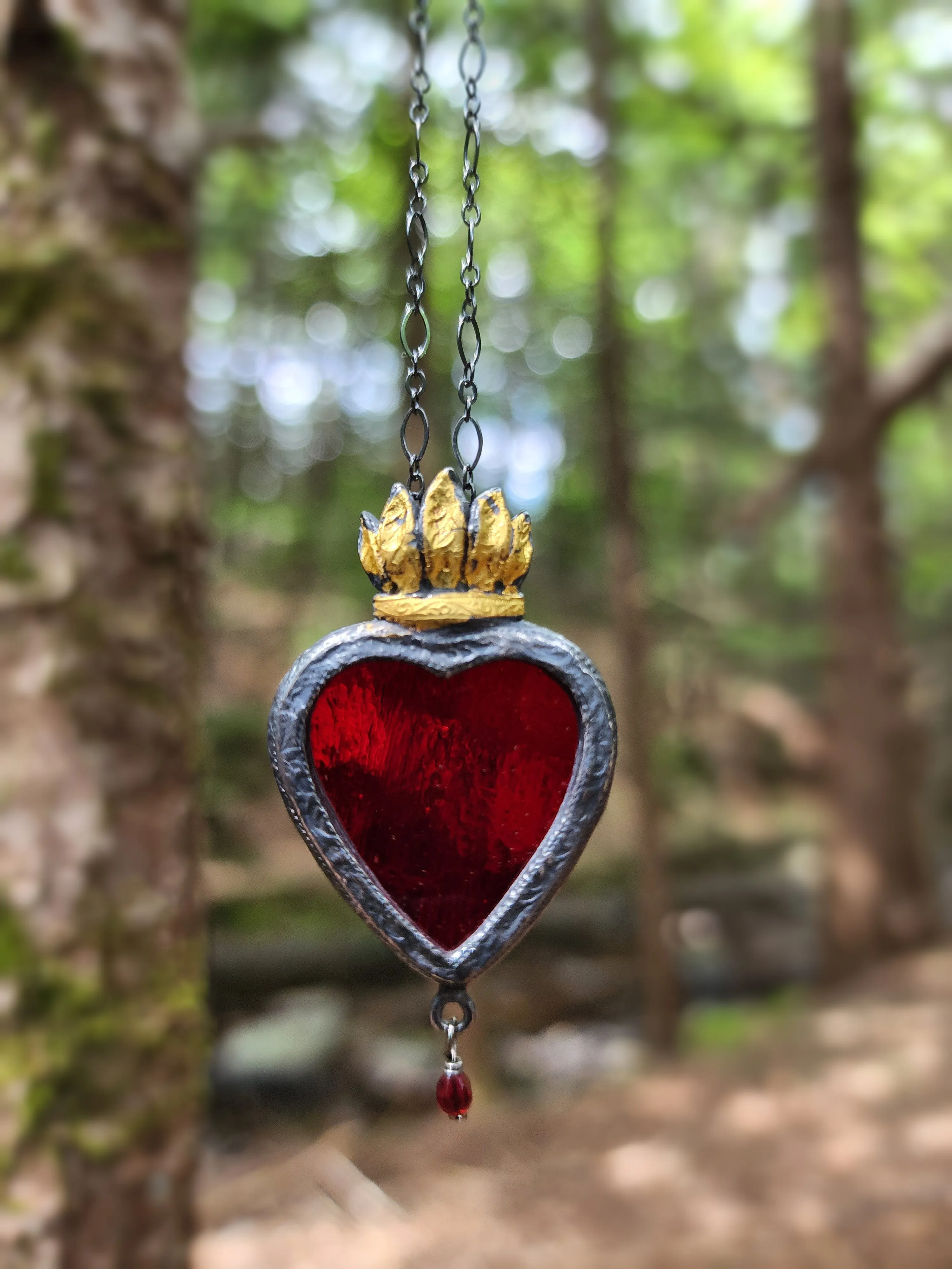 fiamma d'oro - sacred heart amulet