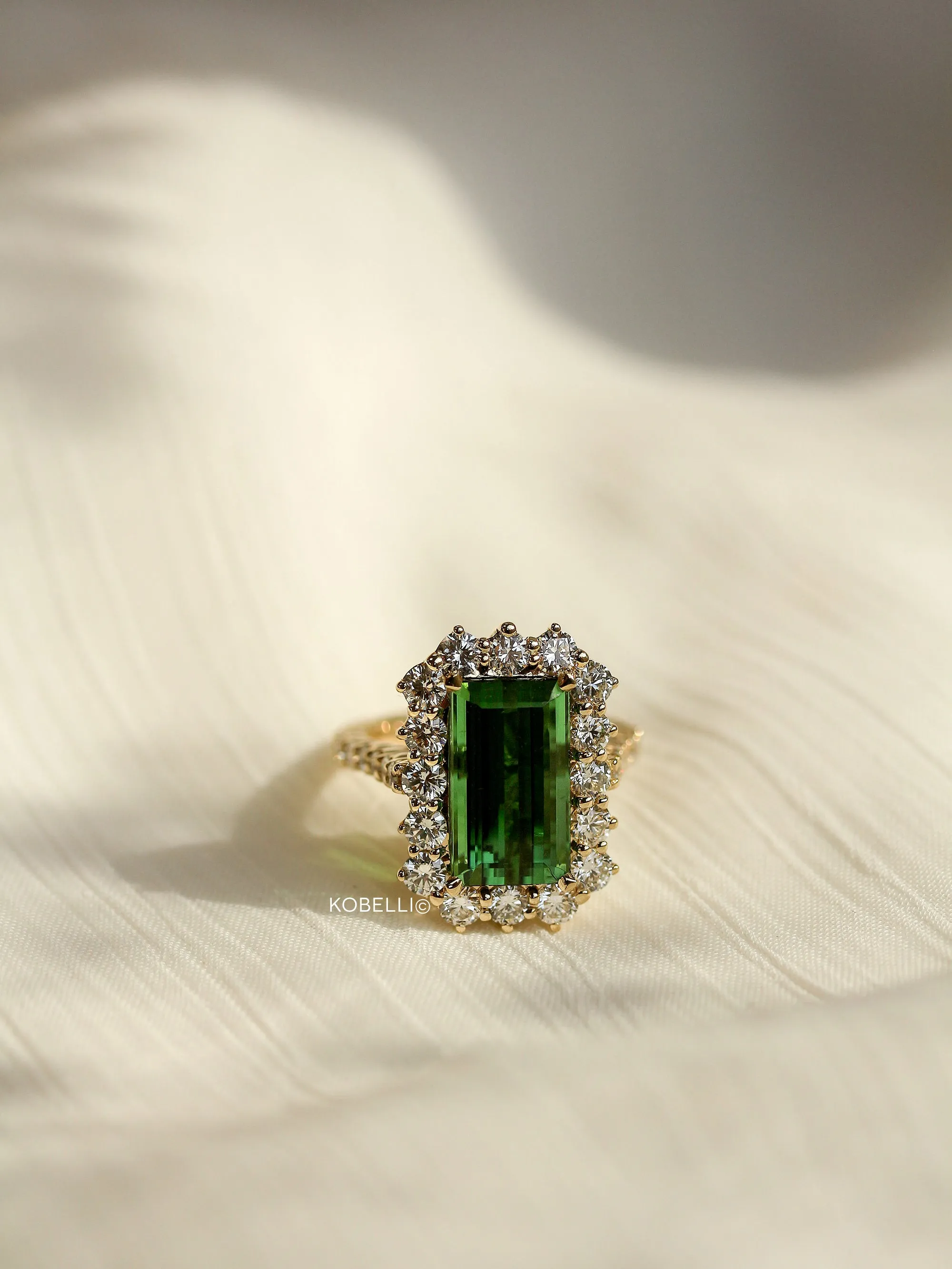 Green Tourmaline Elongated Elizabeth