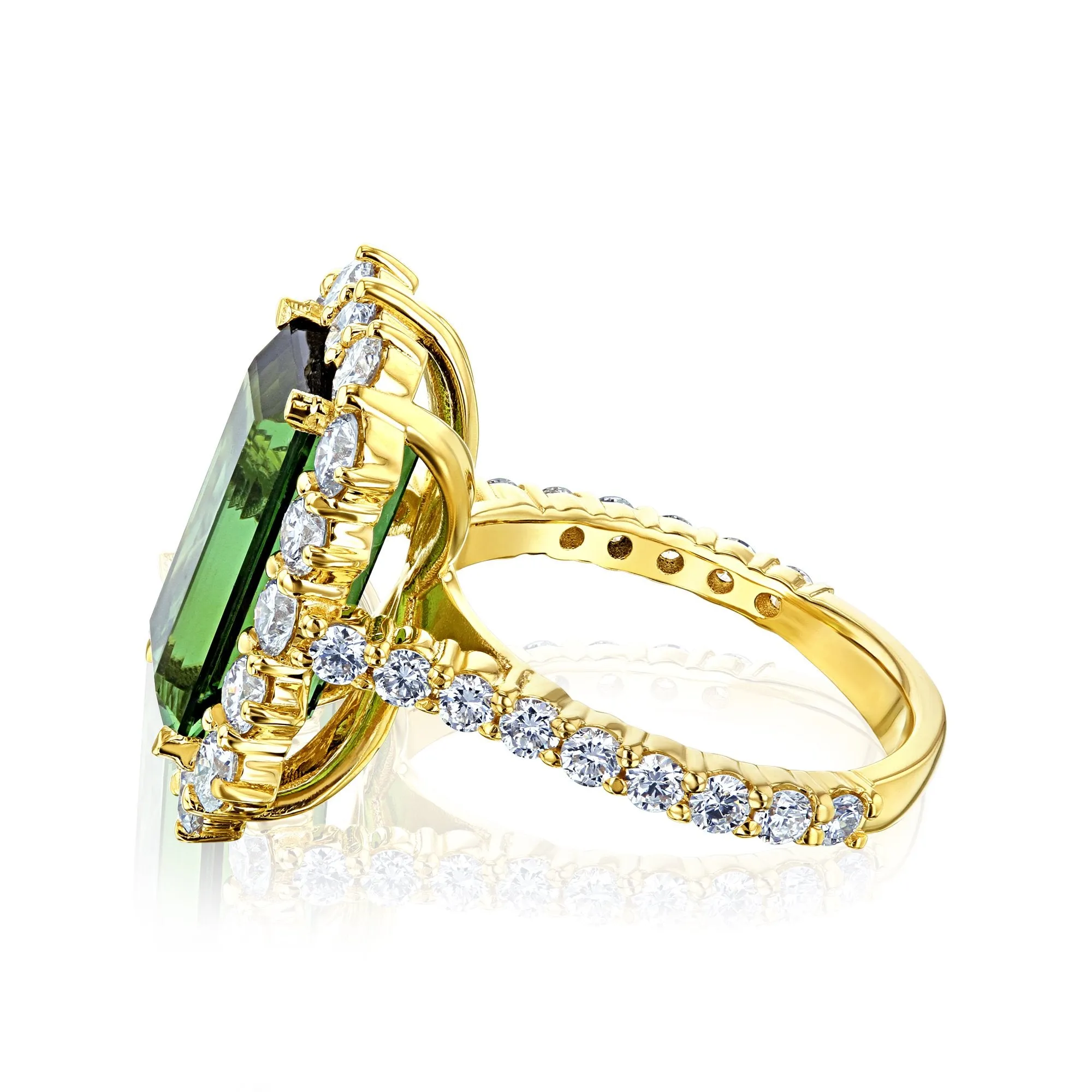 Green Tourmaline Elongated Elizabeth