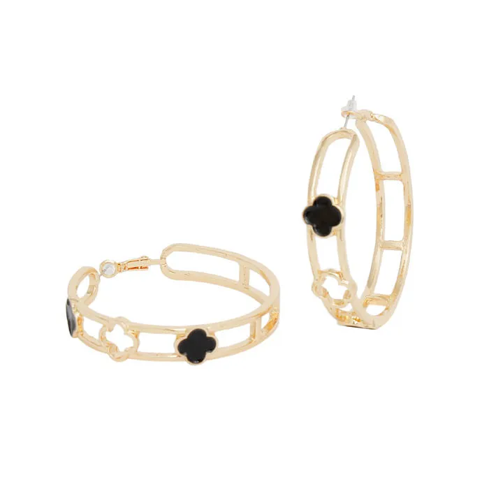 Hoops Clover Wide Earrings for Women