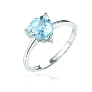 Ice Blue Genuine Topaz Trillion Cut 1.4 CT IOBI Precious Gems Ring