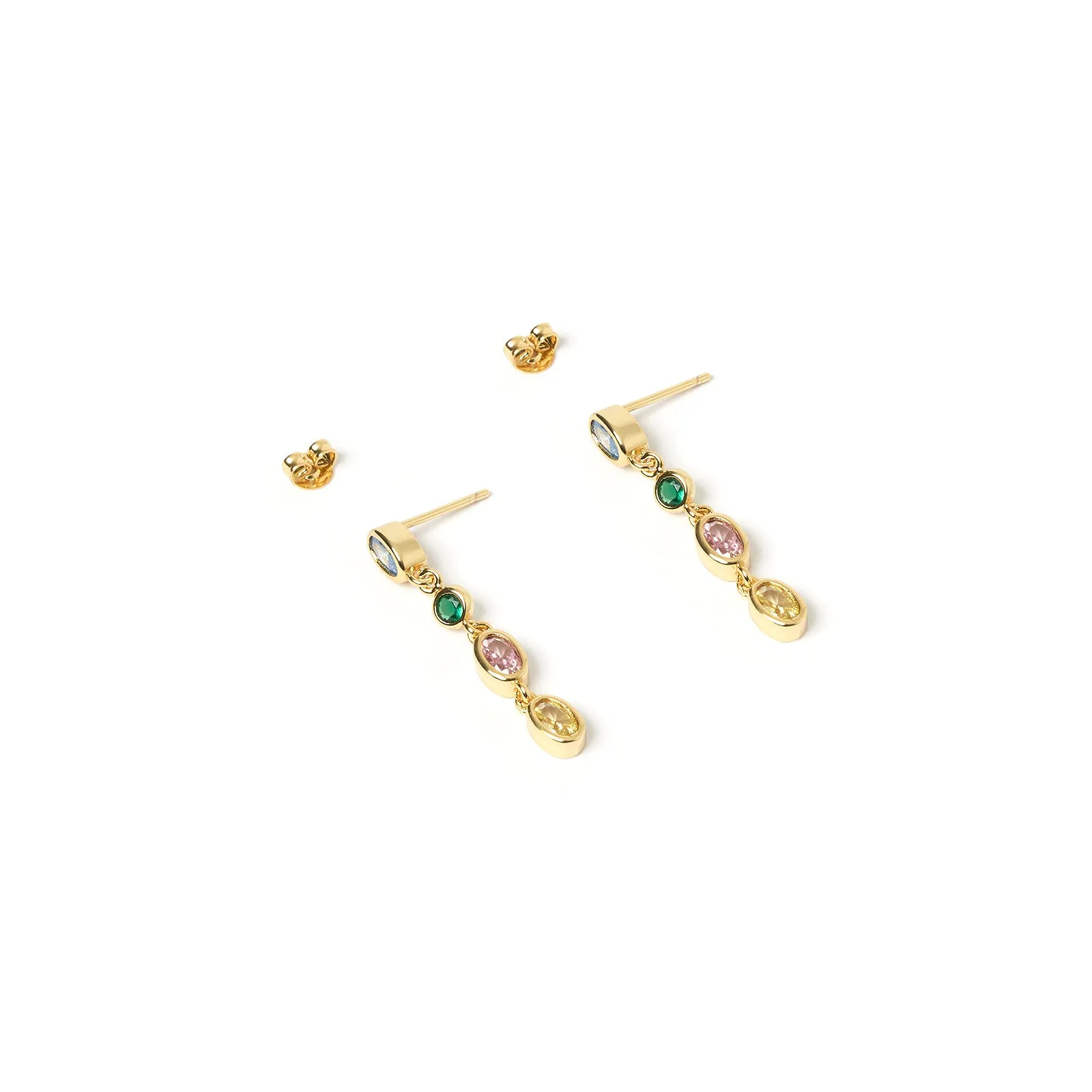 Isadora Gold Earrings - Multi Blue