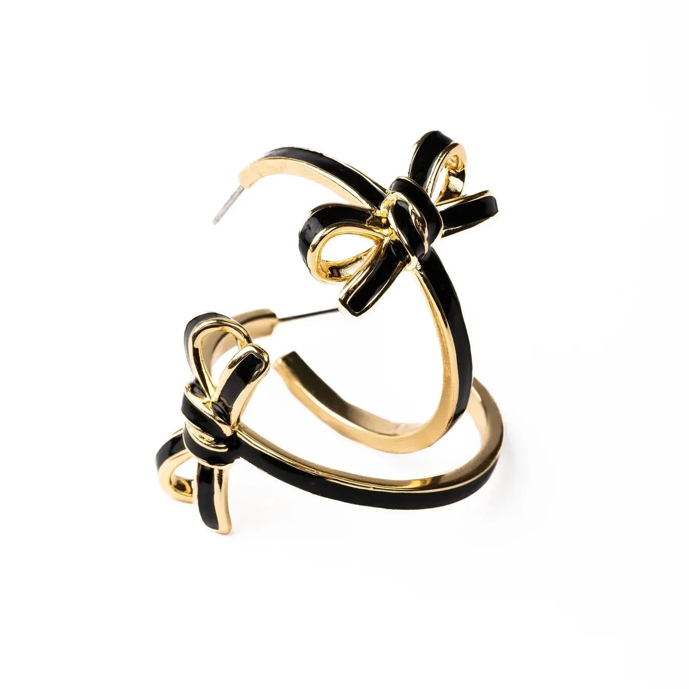 Luxe Bow Hoop Earrings