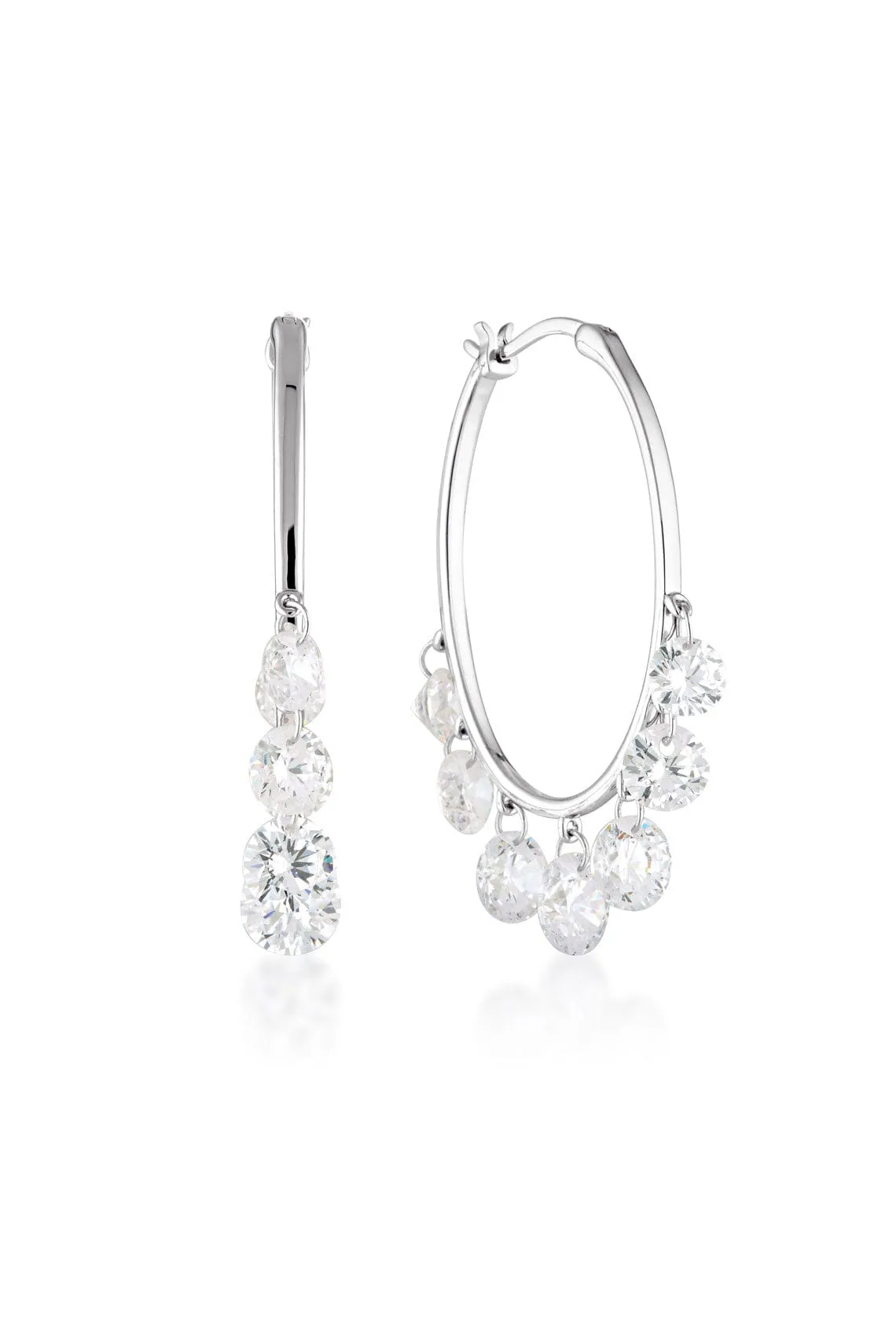 MIRAGE EDITH HOOP EARRINGS SILVER