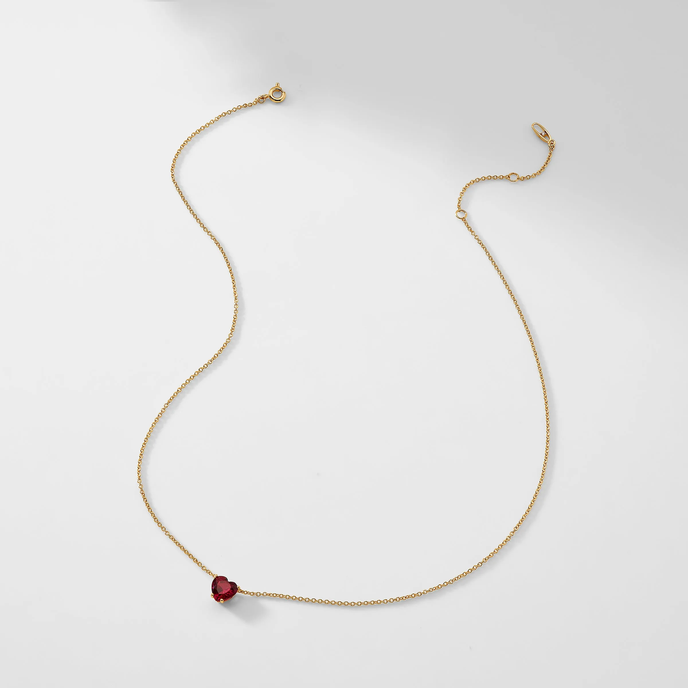 MODERN LOVE RUBY LARGE HEART NECKLACE