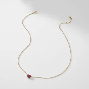 MODERN LOVE RUBY LARGE HEART NECKLACE