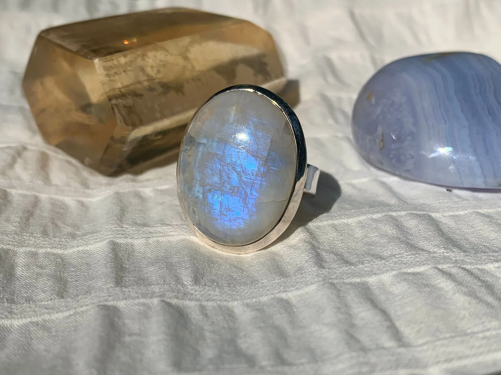 Moonstone Adjustable Ring - Reg. Oval