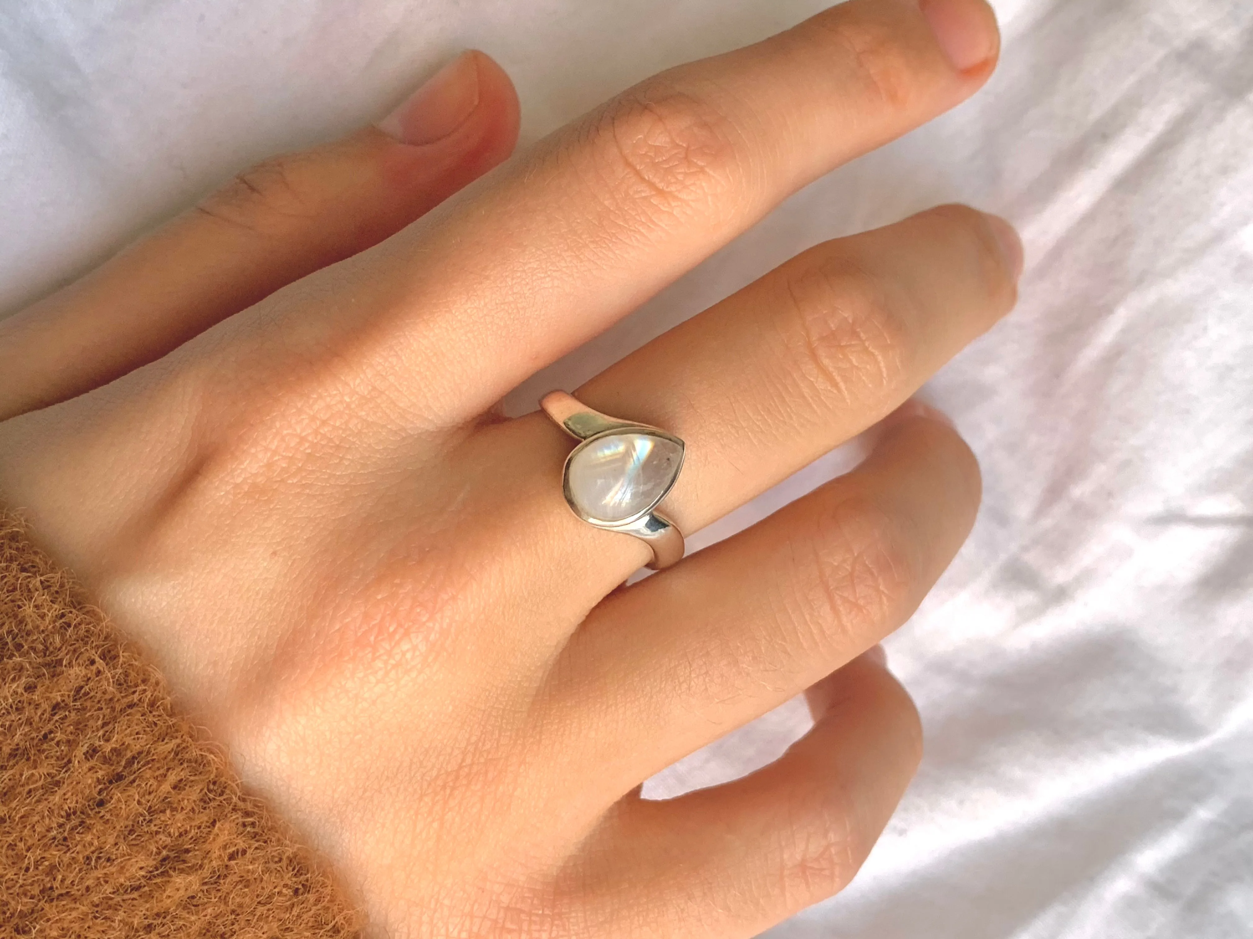 Moonstone Efimia Ring - Teardrop