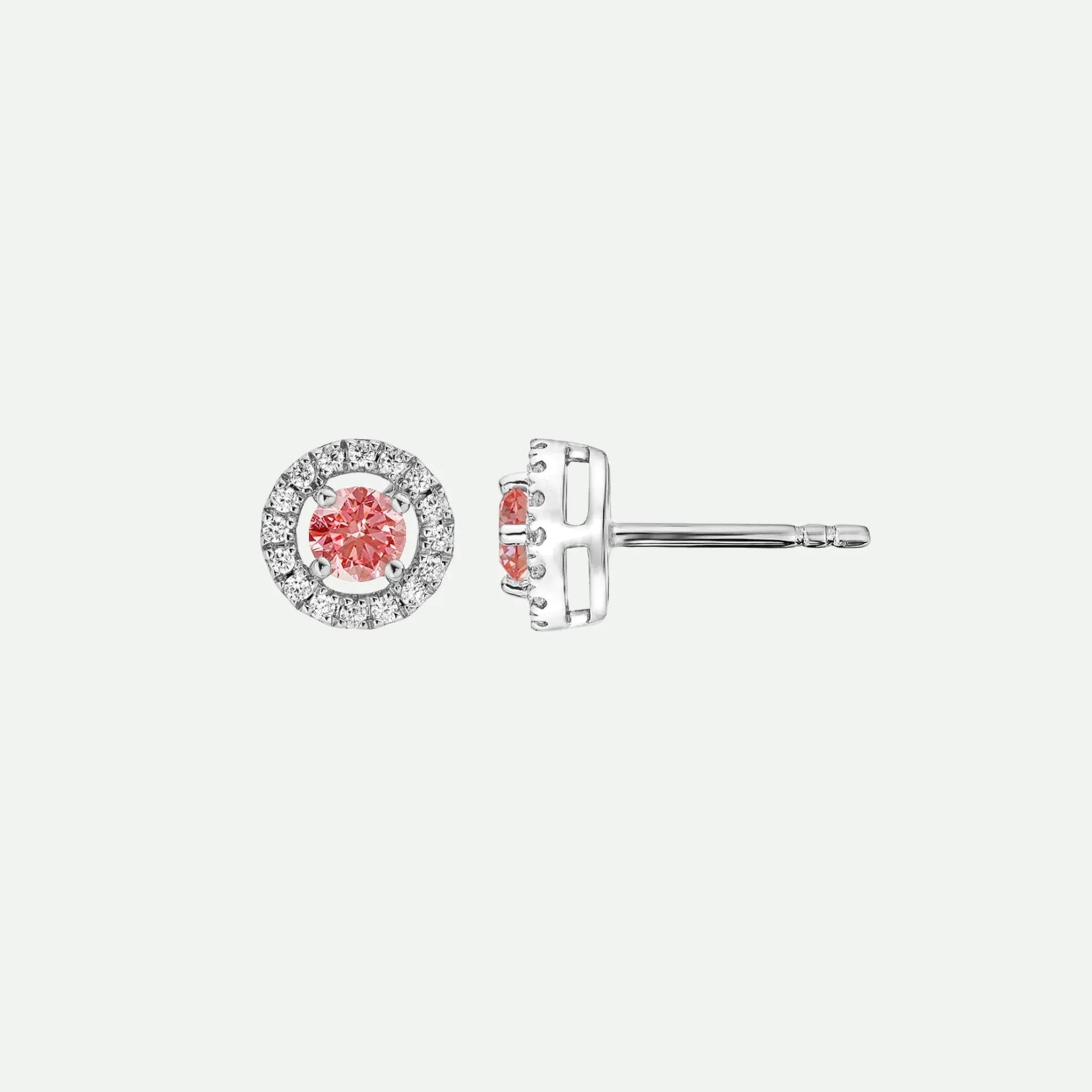 Orla | 18ct White Gold 0.50ct tw Lab Grown Pink Diamond Earrings