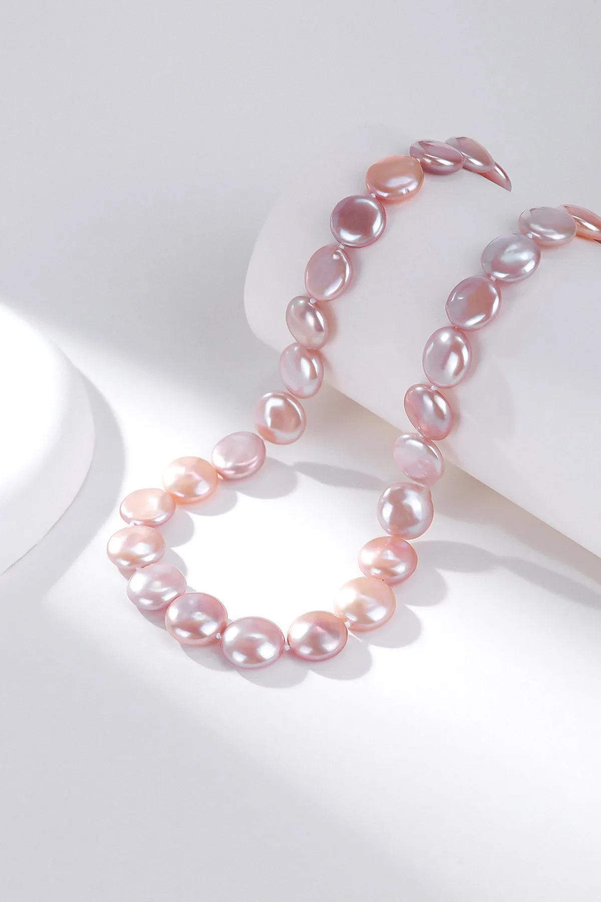 Pink Coin Baroque Pearl Strand Bracelet and Necklace (Purchase Individually)