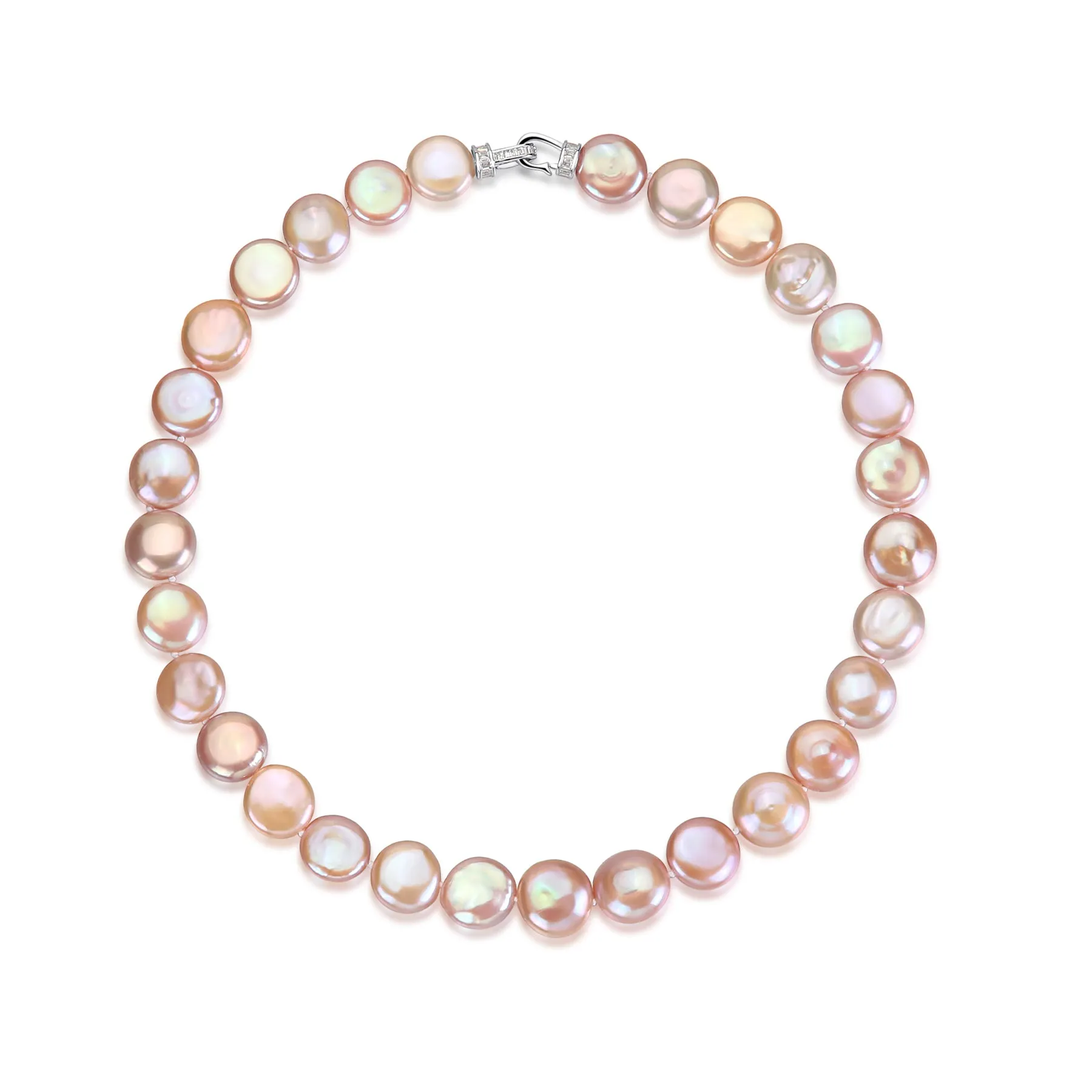 Pink Coin Baroque Pearl Strand Bracelet and Necklace (Purchase Individually)