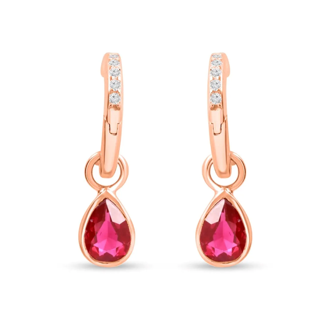 Pink Elegance Rose Gold Plated 925 Sterling Silver Earrings