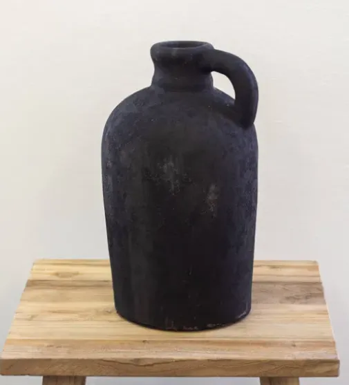 Provincial Terracotta Vase - Weathered Black