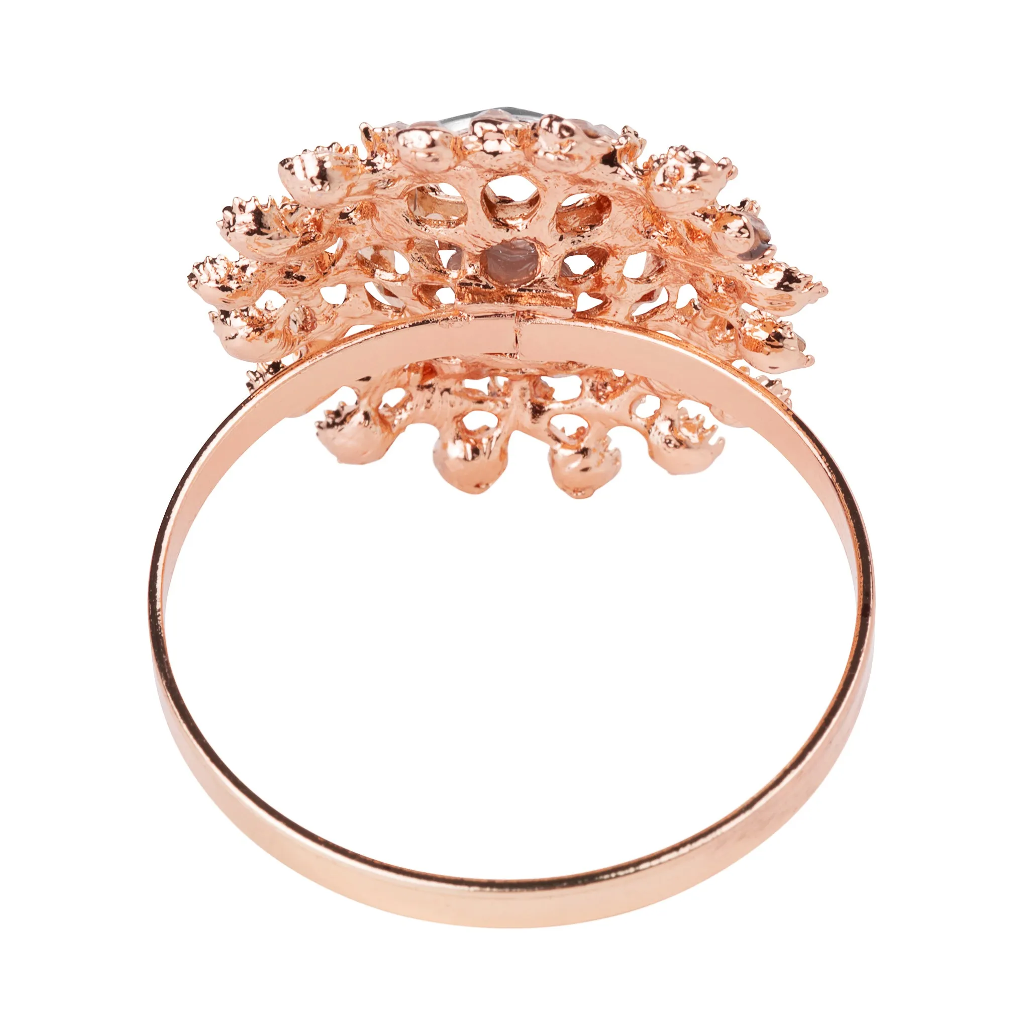 Royal Diamond Napkin Ring Holder - Blush/Rose Gold