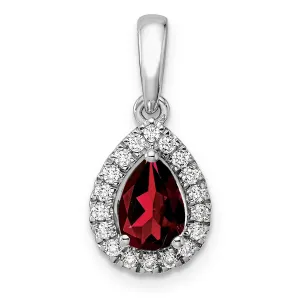 Ruby Diamond Halo Pendant