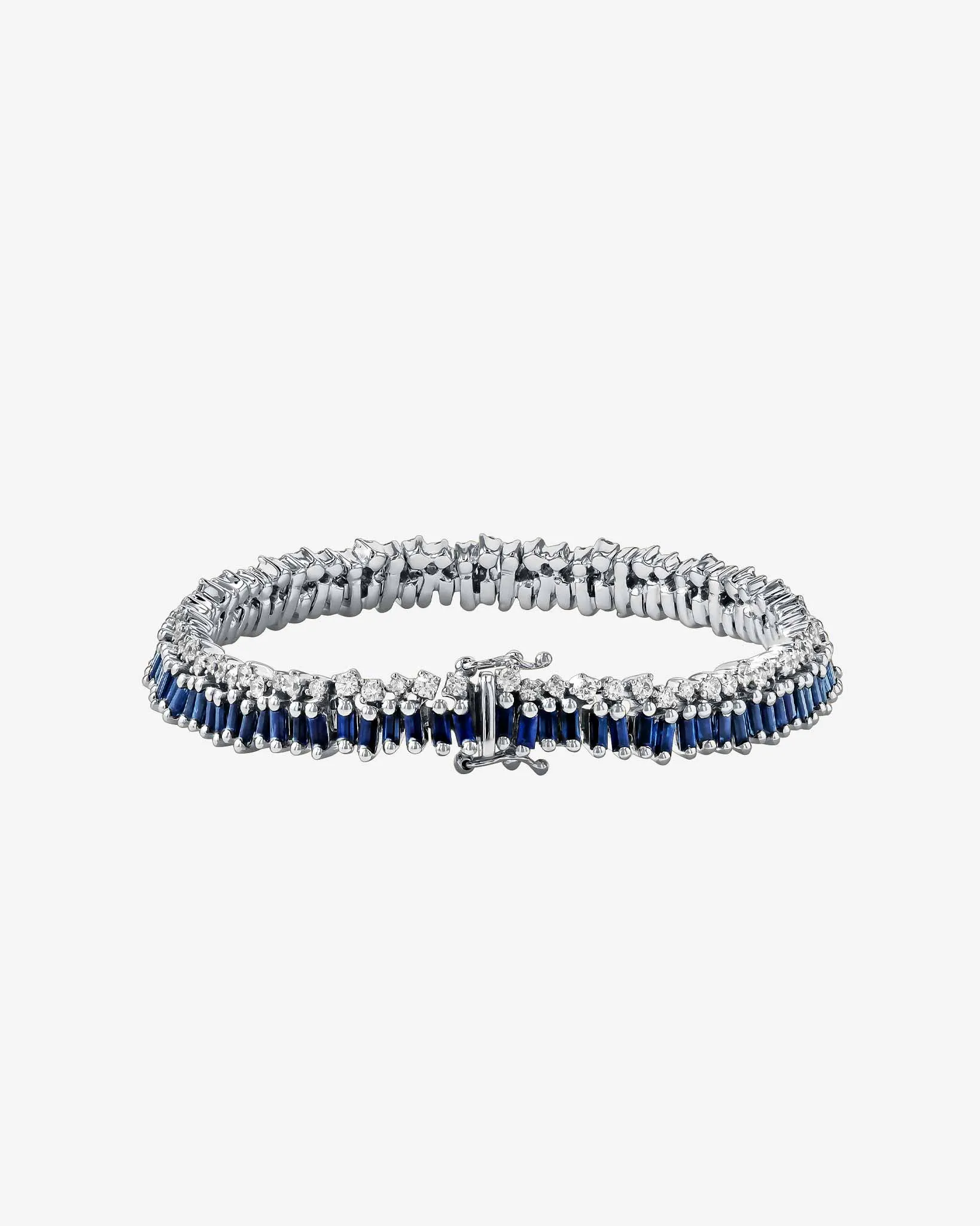 Short Stack Dark Blue Sapphire Tennis Bracelet