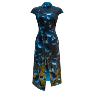 SPARKLE BY KAREN CHAN x Fung Yuen Butterfly Reserve【GREAT MORMON】100% Silk Cheongsam (Cap Sleeve) (美鳳蝶)