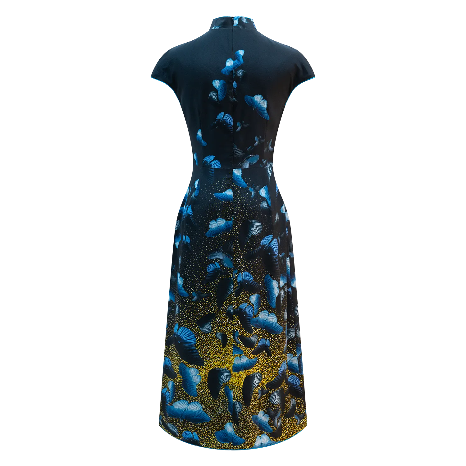 SPARKLE BY KAREN CHAN x Fung Yuen Butterfly Reserve【GREAT MORMON】100% Silk Cheongsam (Cap Sleeve) (美鳳蝶)