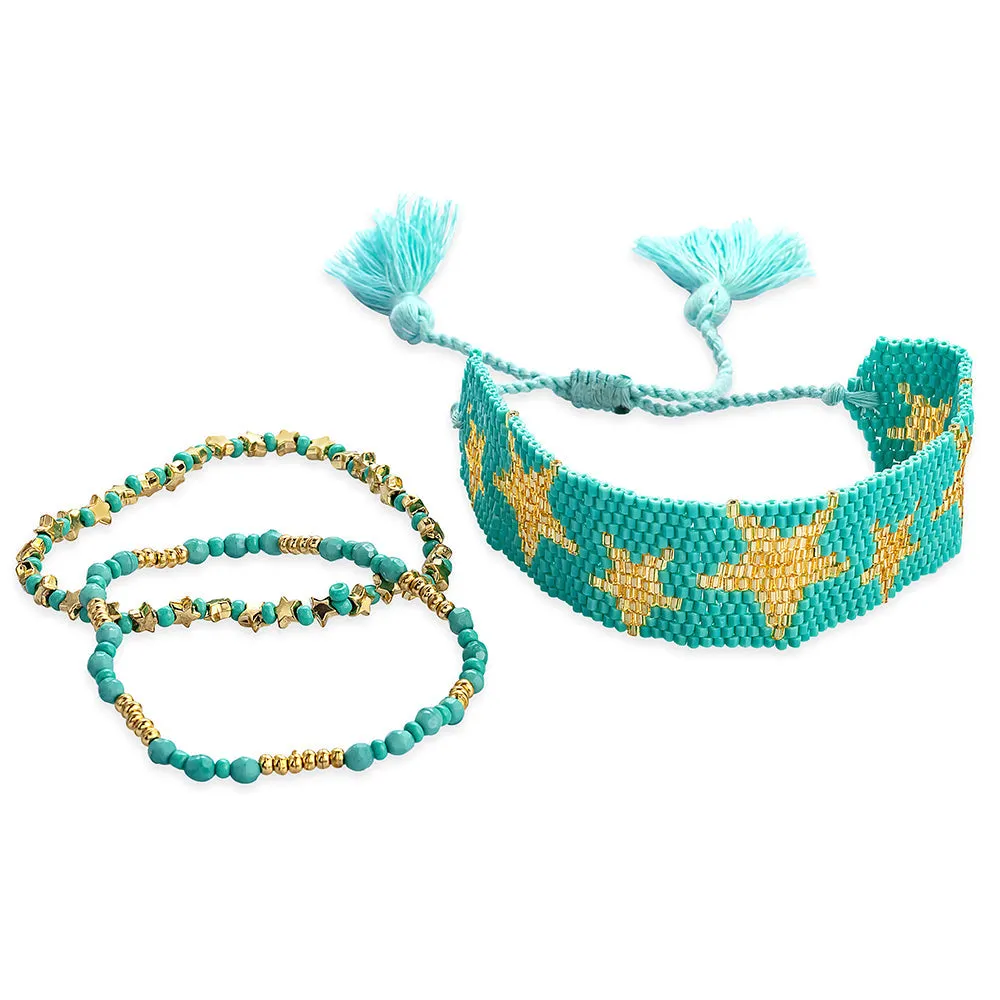 Starshine Bracelet in teal