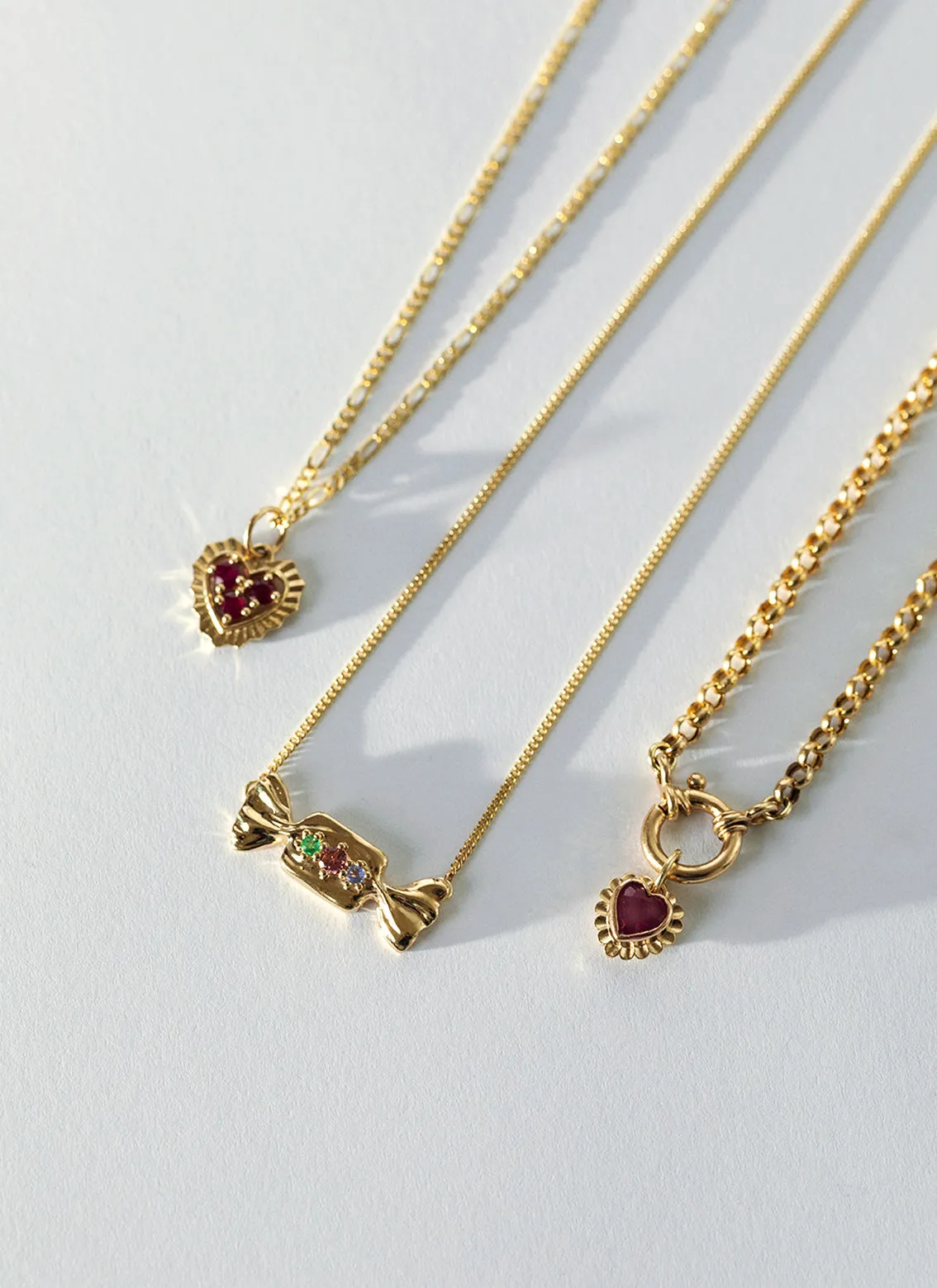 Sutton ruby pendant 14k gold