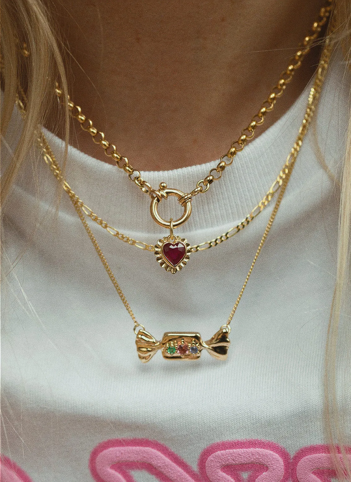 Sutton ruby pendant 14k gold