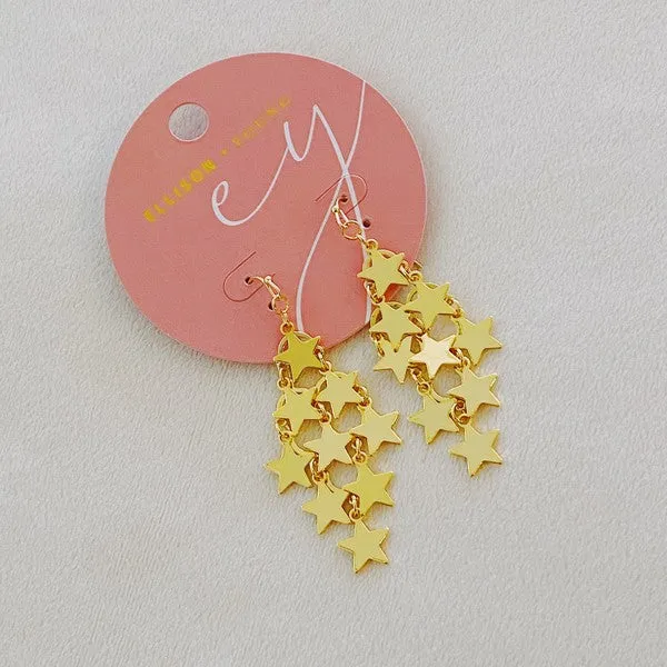 To the Nines Chandelier Star Earrings