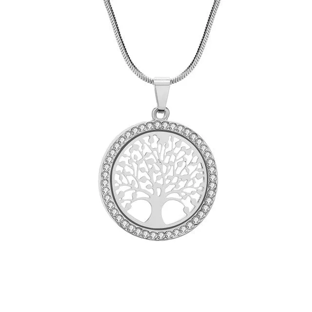 Tree of Life Crystal Jewelry Set Women