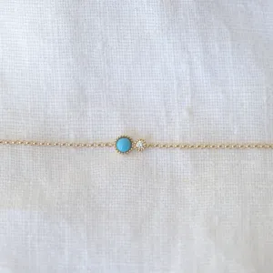 Turquoise & Diamond Bracelet